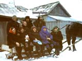 In an ethnographic music research expedition. Hmelevoye Village, Belgorod region. 2000.