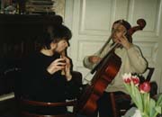 With A. Manotskov, playing for friends. 1995 (?).